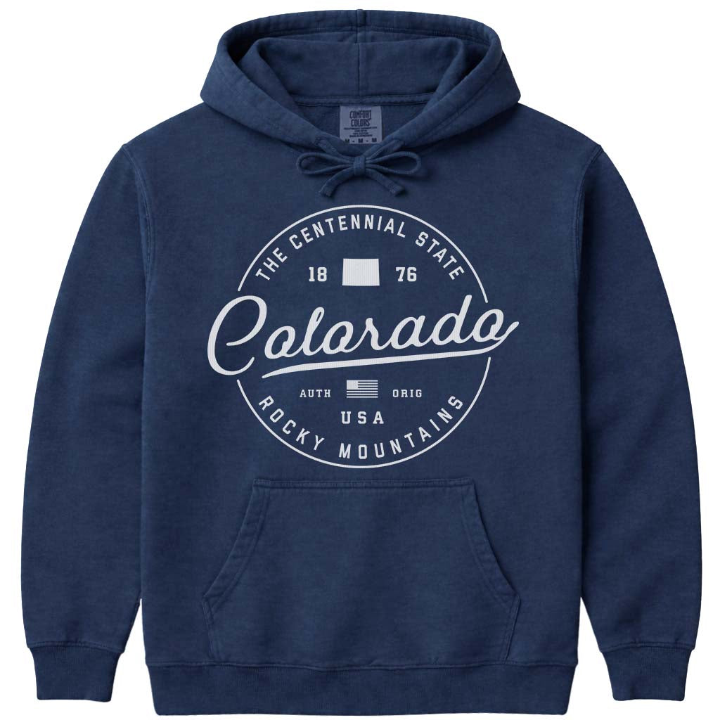 State of Colorado Hoodie Sweatshirt - Navy