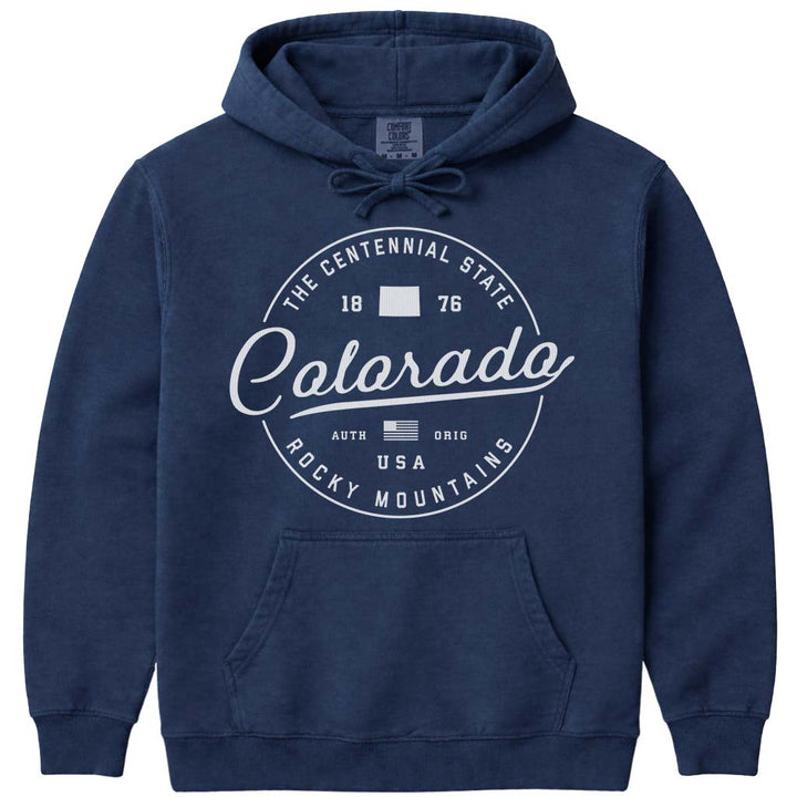 State of Colorado Hoodie Sweatshirt - Navy