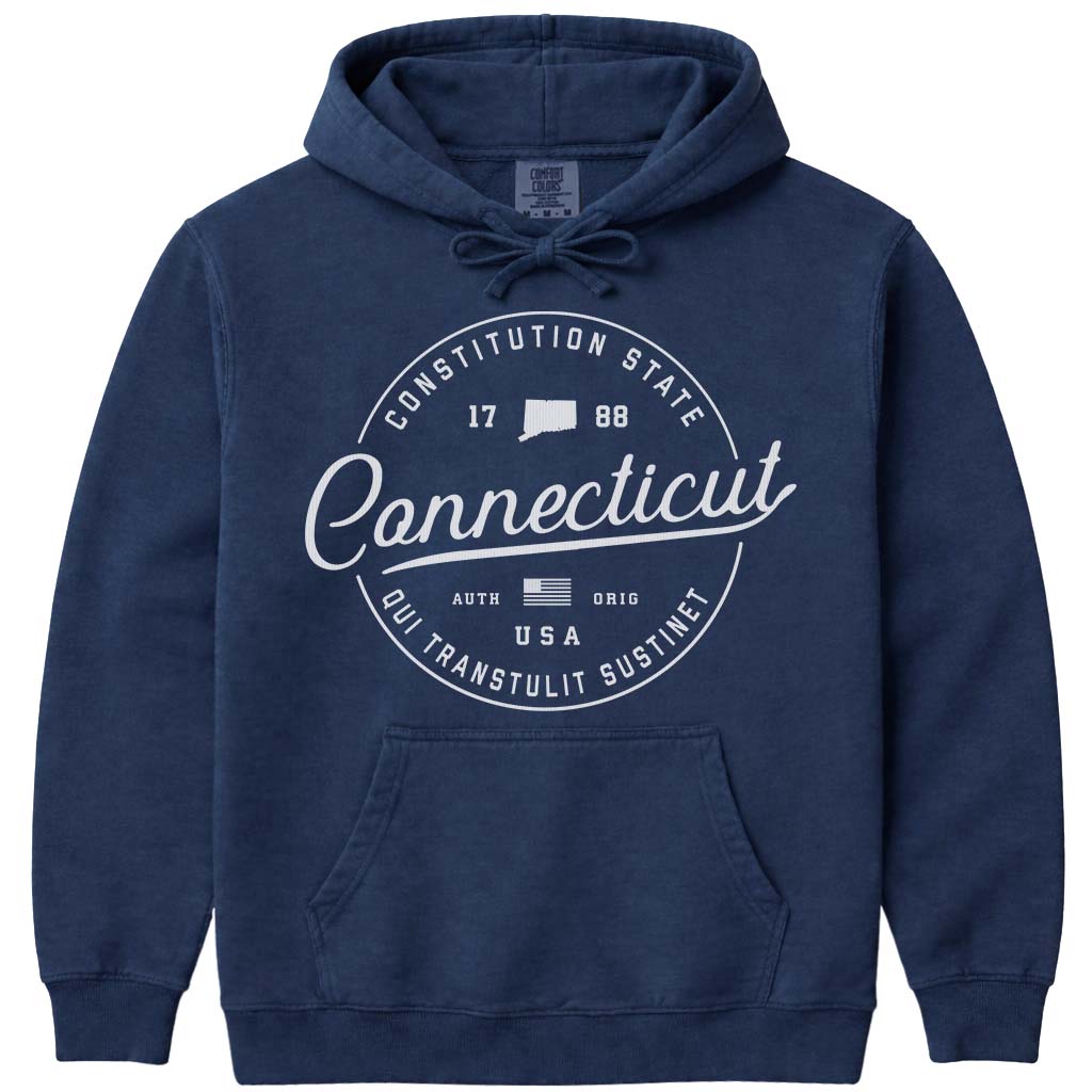 State of Connecticut Hoodie Sweatshirt - Navy