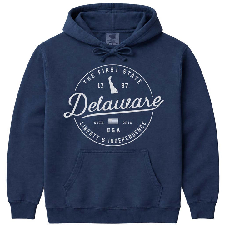State of Delaware Hoodie Sweatshirt - Navy
