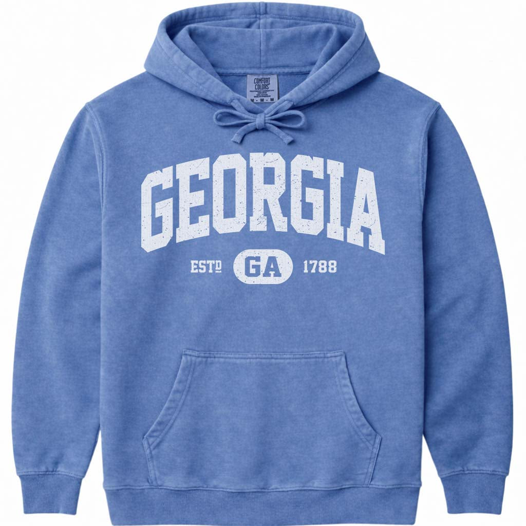 State of Georgia Hoodie Sweatshirt - Flo Blue