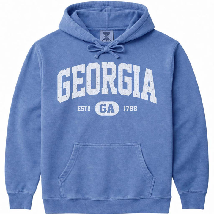 State of Georgia Hoodie Sweatshirt - Flo Blue