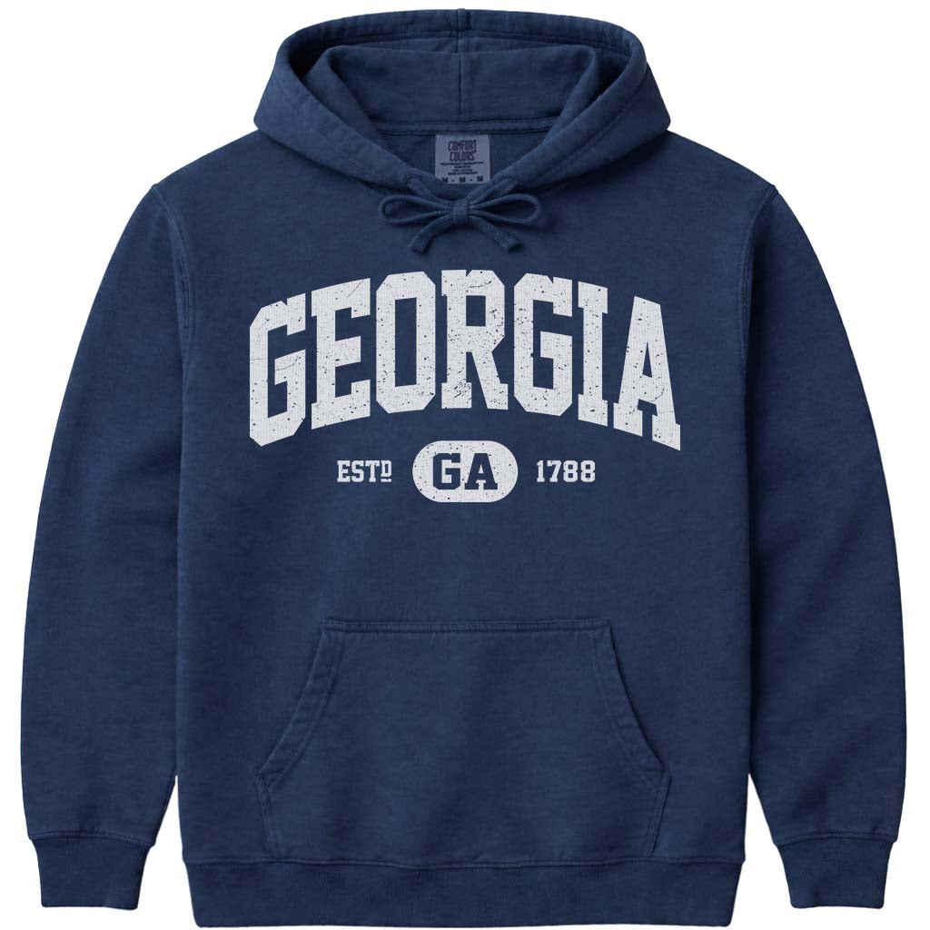 State of Georgia Hoodie Sweatshirt - Navy