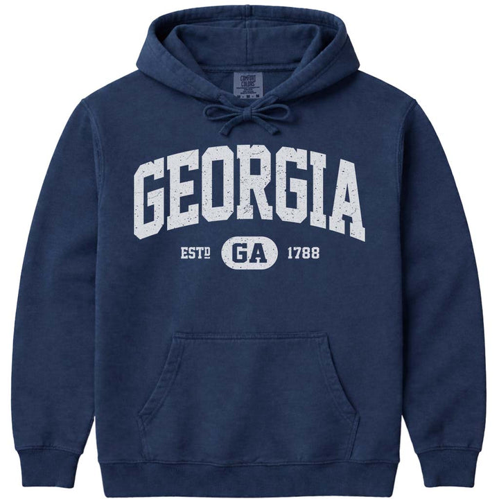 State of Georgia Hoodie Sweatshirt - Navy