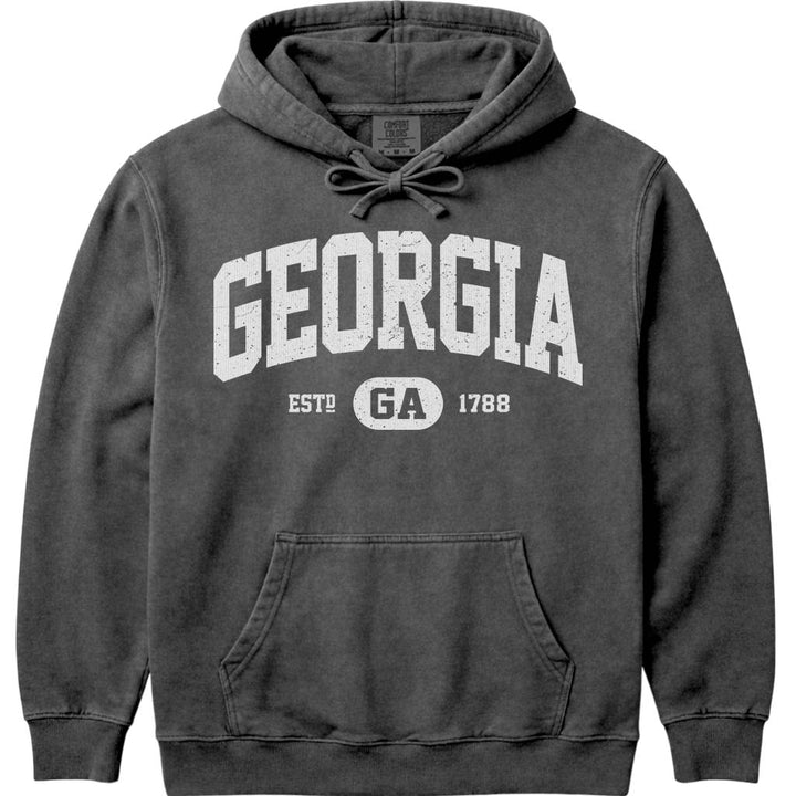 State of Georgia Hoodie Sweatshirt - Pepper