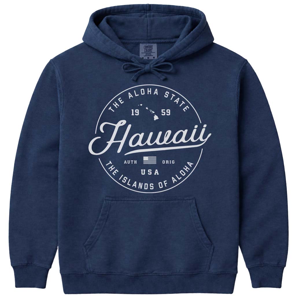 State of Hawaii Hoodie Sweatshirt - Navy