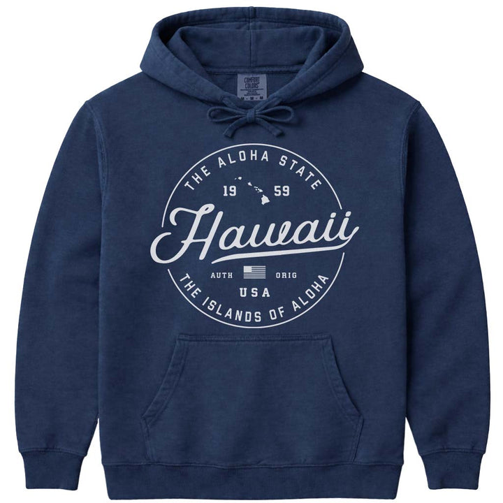 State of Hawaii Hoodie Sweatshirt - Navy