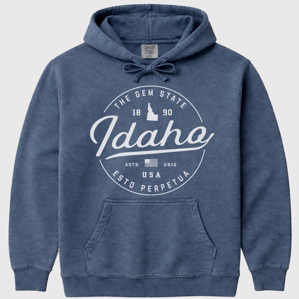 State of Idaho Hoodie Sweatshirt - Denim