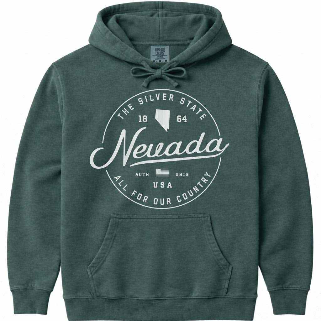 State of Nevada Hoodie Sweatshirt - Blue Spruce