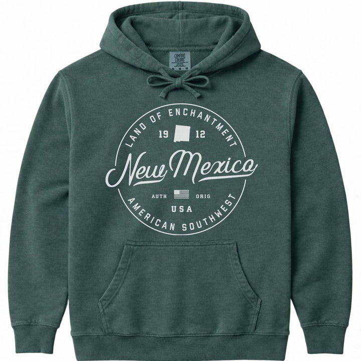 State of New Mexico Hoodie Sweatshirt - Blue Spruce
