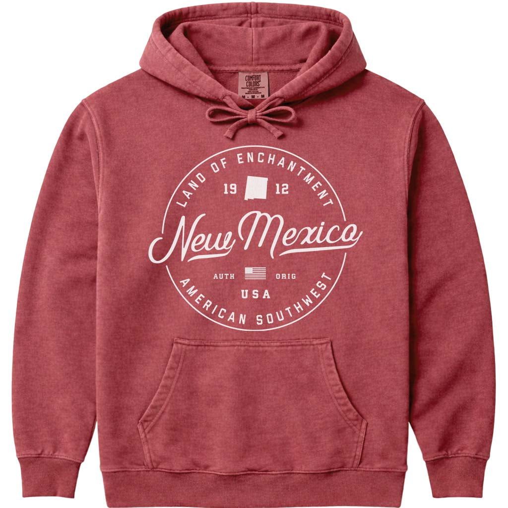 State of New Mexico Hoodie Sweatshirt - Crimson