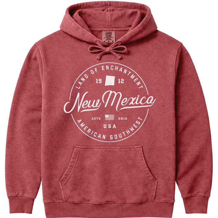 State of New Mexico Hoodie Sweatshirt - Crimson