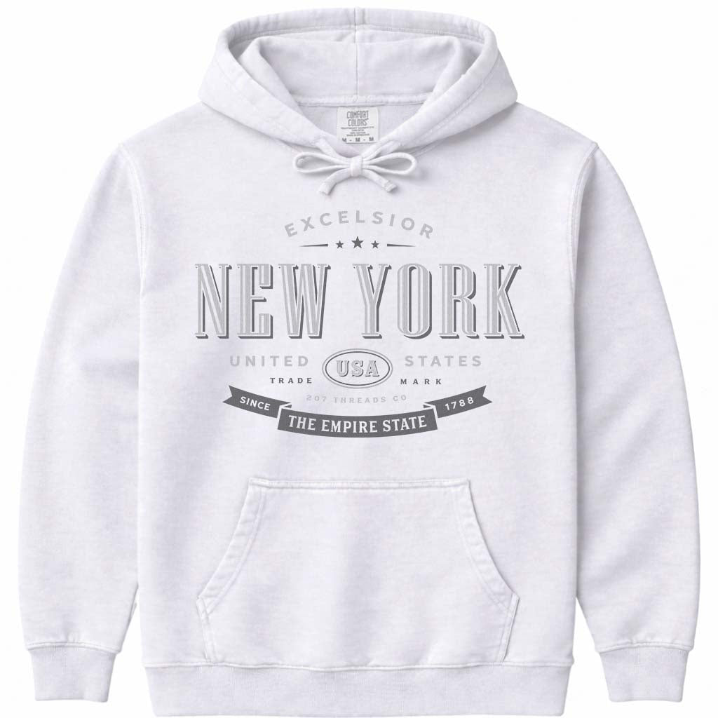 State of New York Hooded Sweatshirt - White