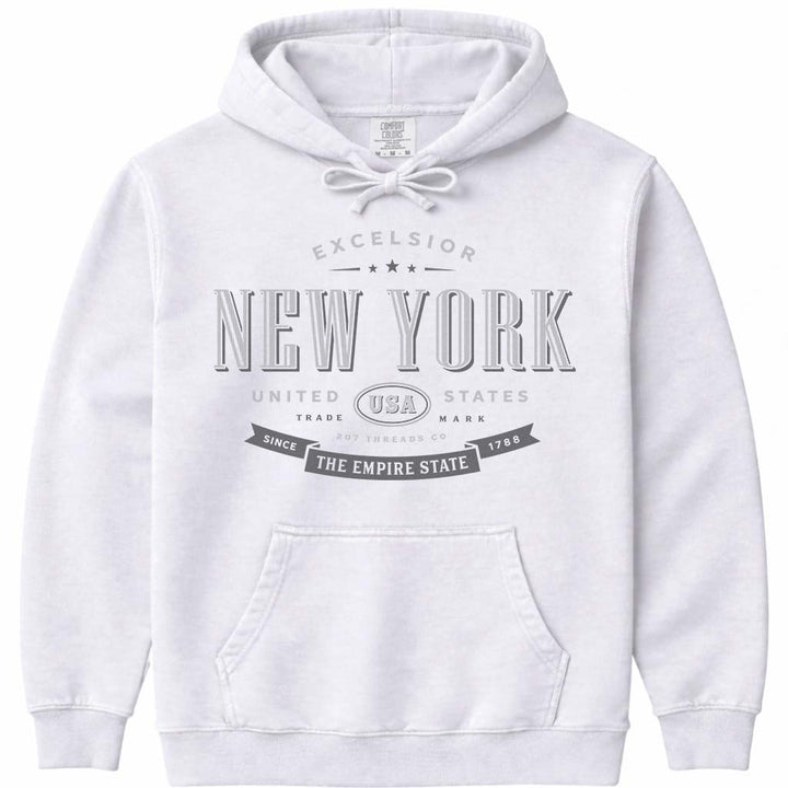 State of New York Hooded Sweatshirt - White