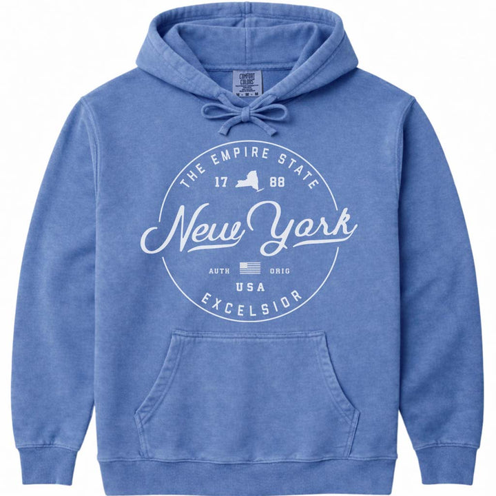 State of New York Hoodie NY Sweatshirt - Flo Blue
