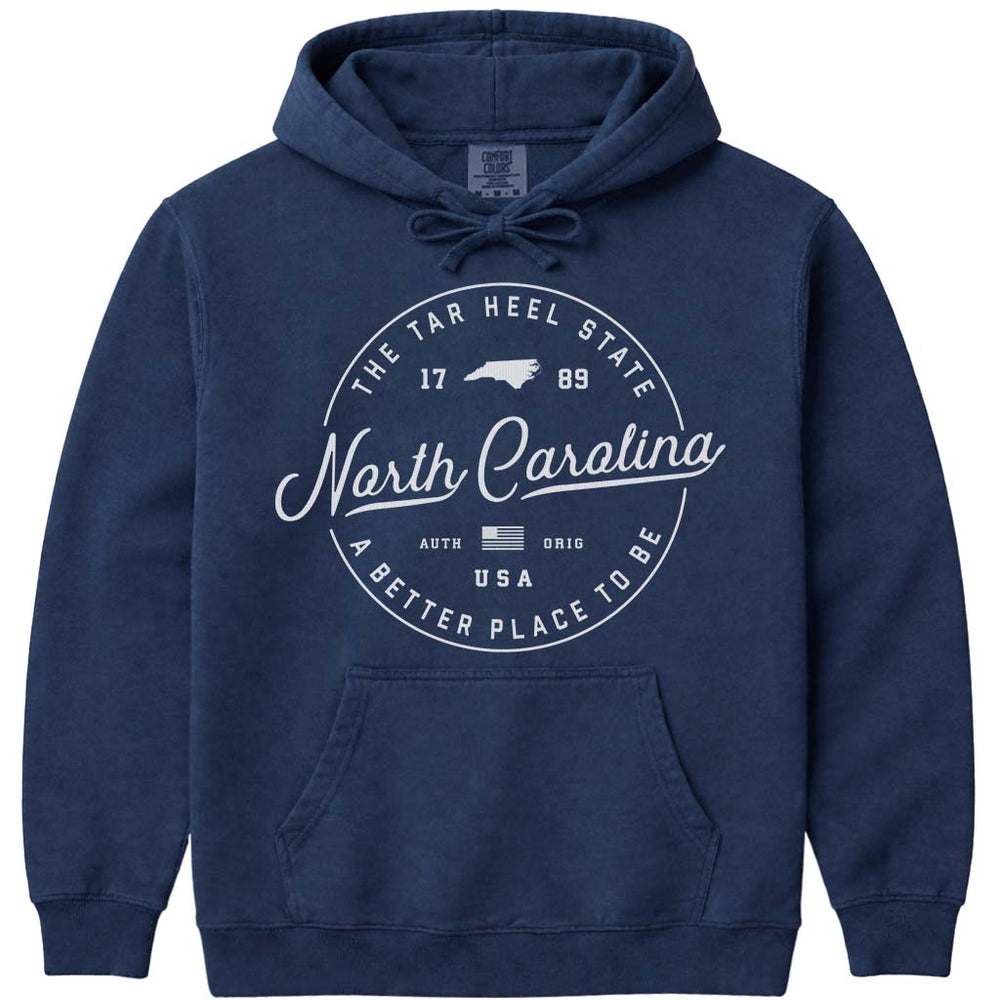 State of North Carolina Hoodie NC Sweatshirt - Navy