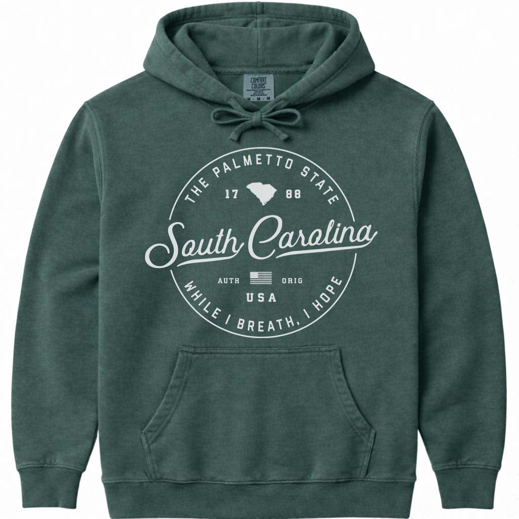 State of South Carolina Hoodie SC Sweatshirt - Blue Spruce