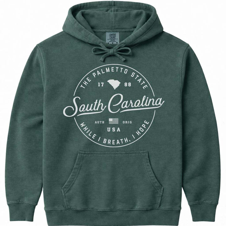State of South Carolina Hoodie SC Sweatshirt - Blue Spruce
