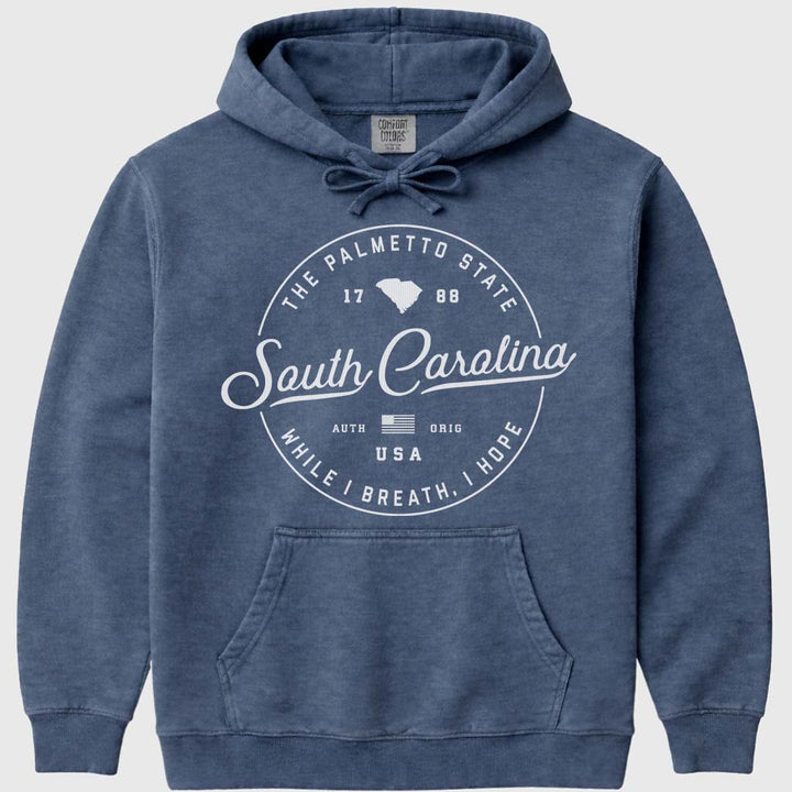 State of South Carolina Hoodie SC Sweatshirt - Denim