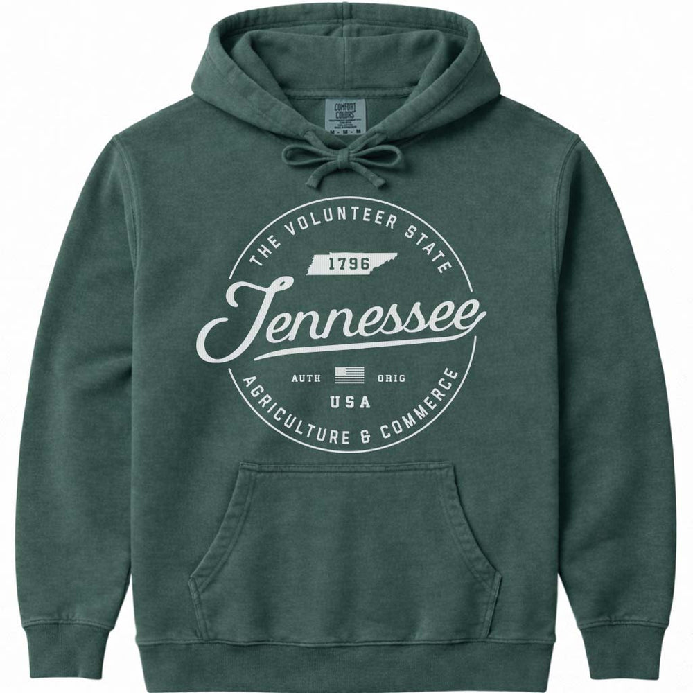 State of Tennessee Hoodie Sweatshirt - Blue Spruce