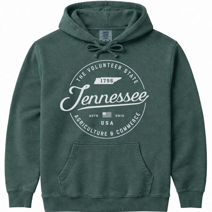 State of Tennessee Hoodie Sweatshirt - Blue Spruce