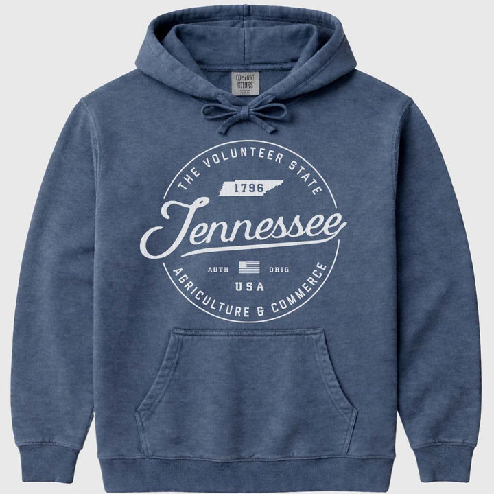 State of Tennessee Hoodie Sweatshirt - Denim