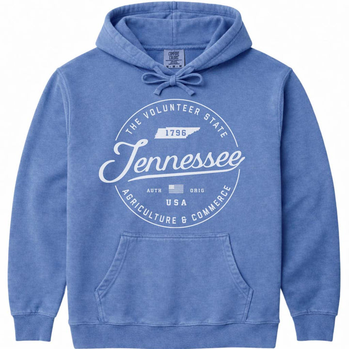 State of Tennessee Hoodie Sweatshirt - Flo Blue