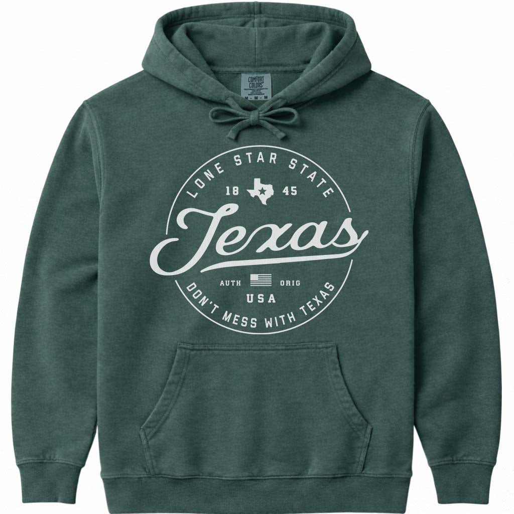 State of Texas Hoodie Sweatshirt - Blue Spruce