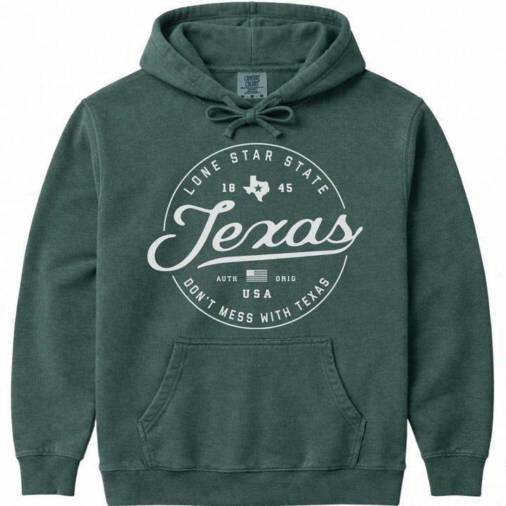 State of Texas Hoodie Sweatshirt - Blue Spruce