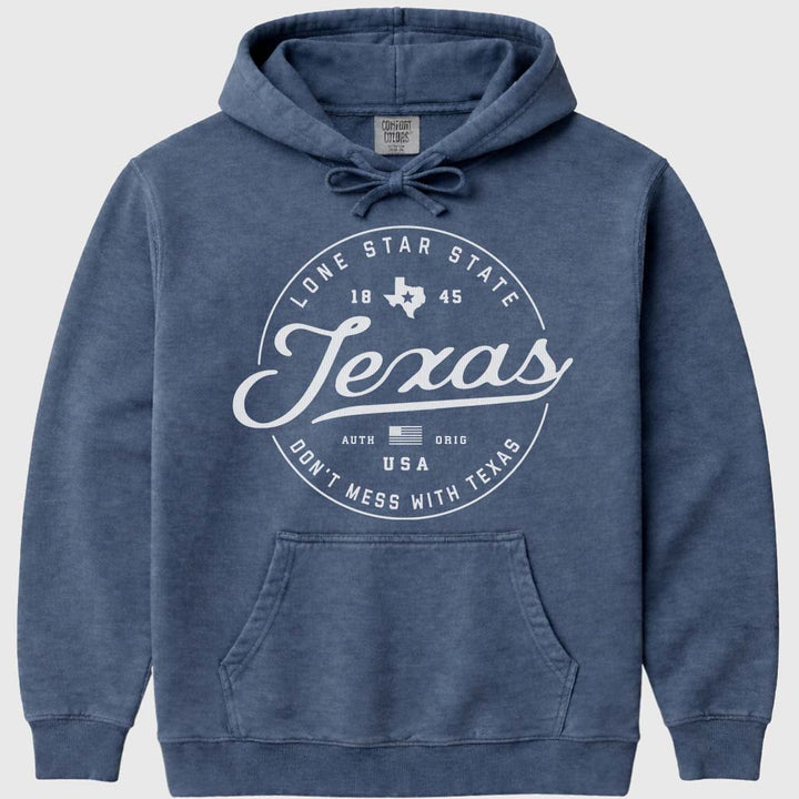 State of Texas Hoodie Sweatshirt - Denim