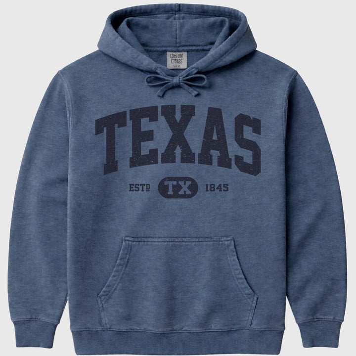 State of Texas Hoodie Sweatshirt - Denim