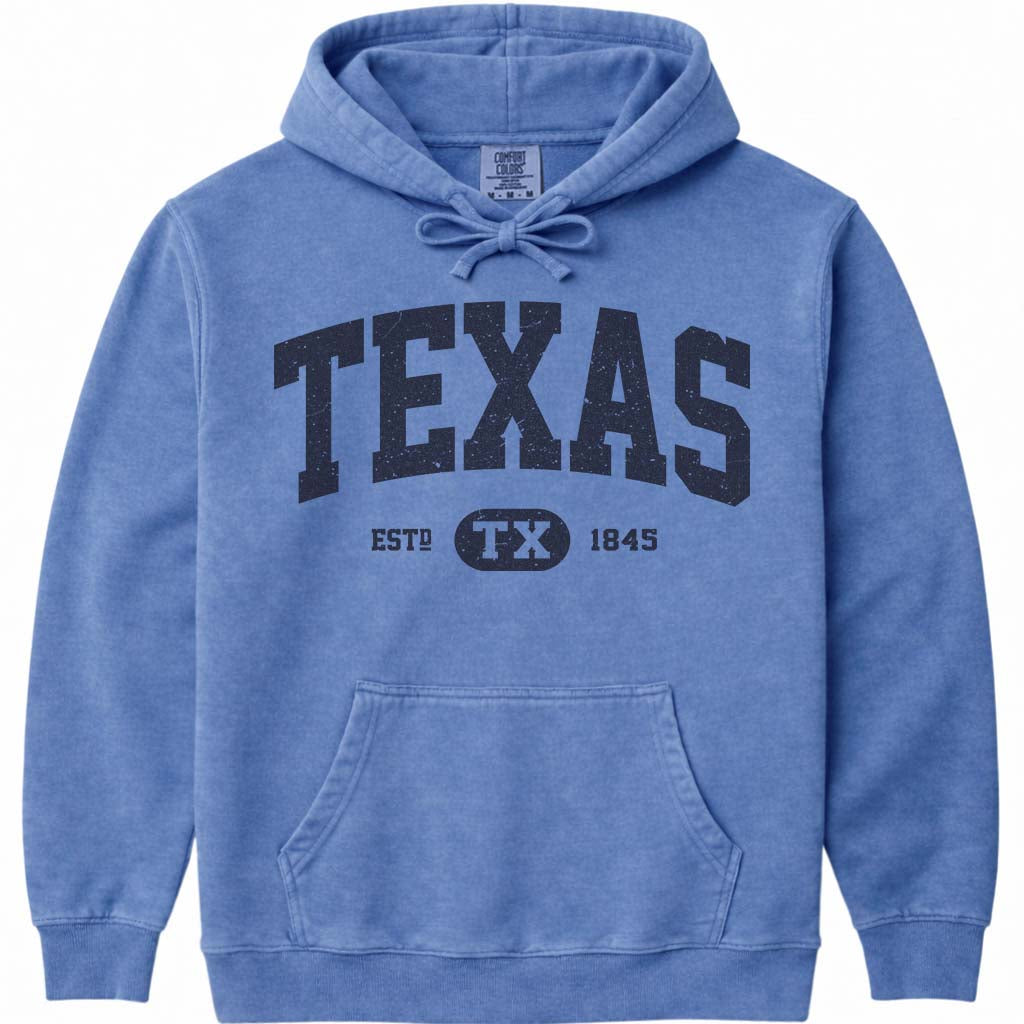 State of Texas Hoodie Sweatshirt - Flo Blue