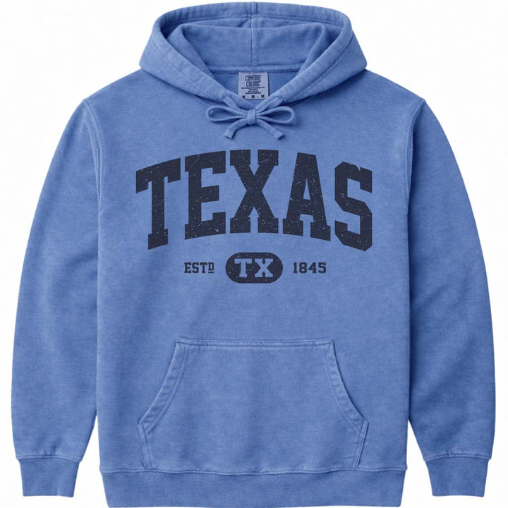 State of Texas Hoodie Sweatshirt - Flo Blue
