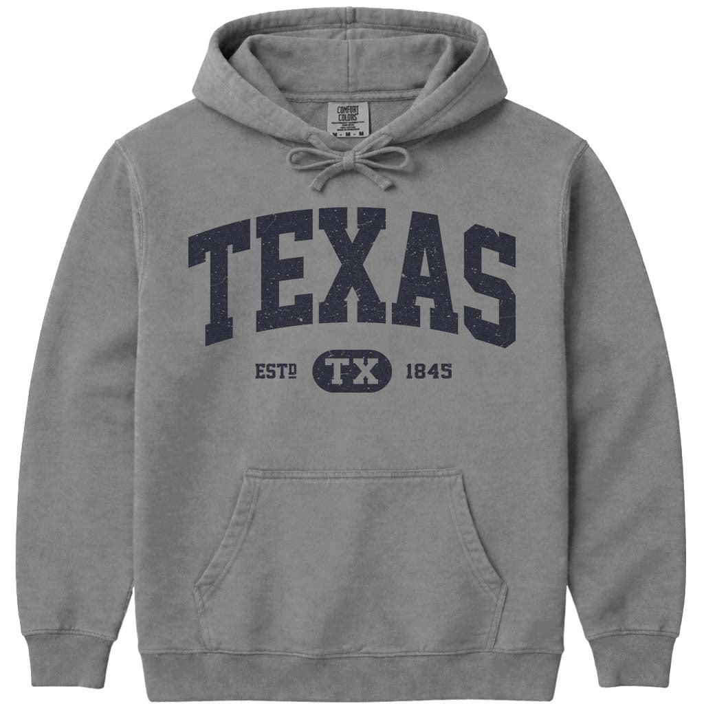 State of Texas Hoodie Sweatshirt - Grey
