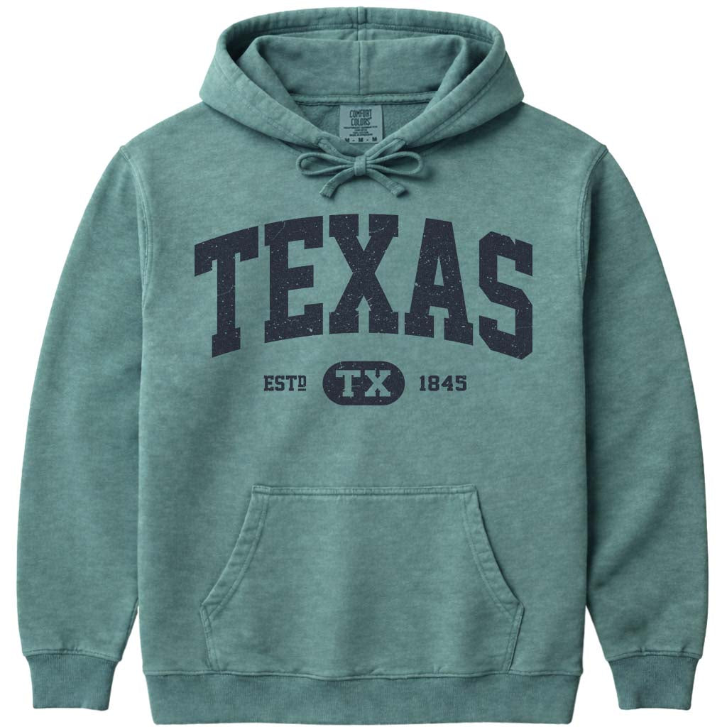 State of Texas Hoodie Sweatshirt - Light Green
