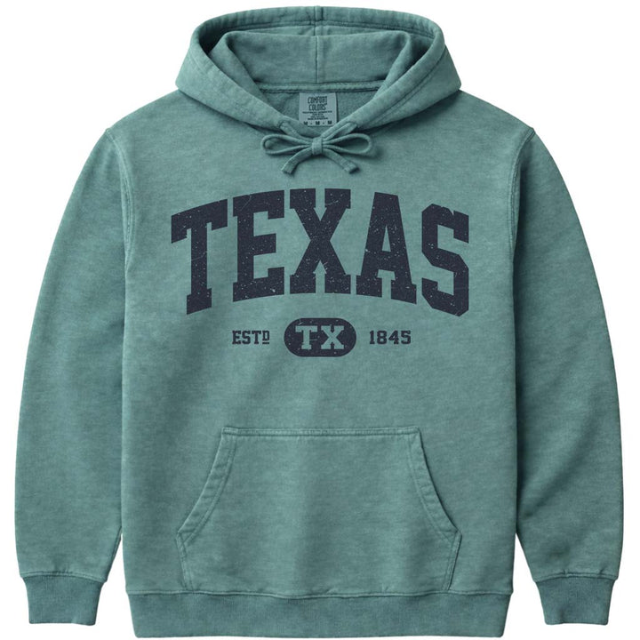 State of Texas Hoodie Sweatshirt - Light Green