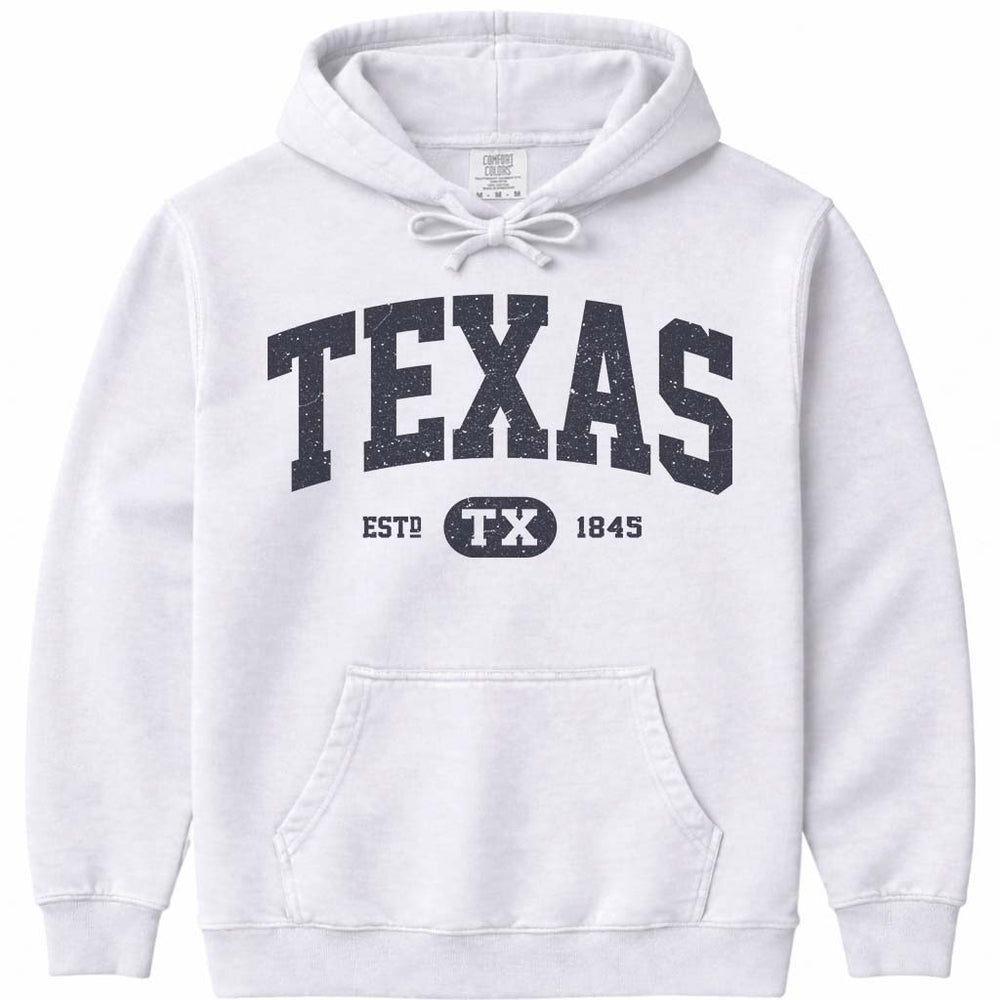 State of Texas Hoodie Sweatshirt - White