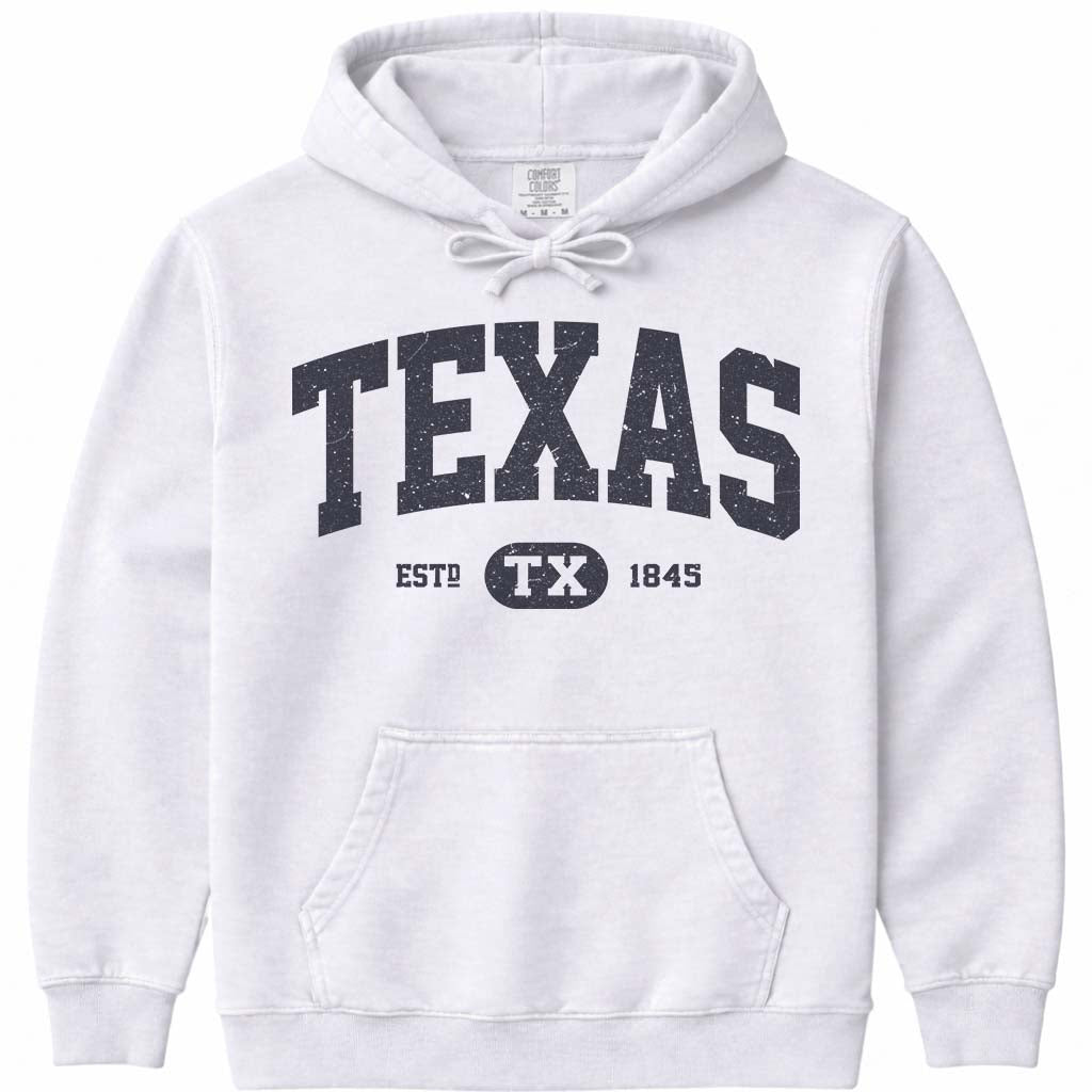 State of Texas Hoodie Sweatshirt - White