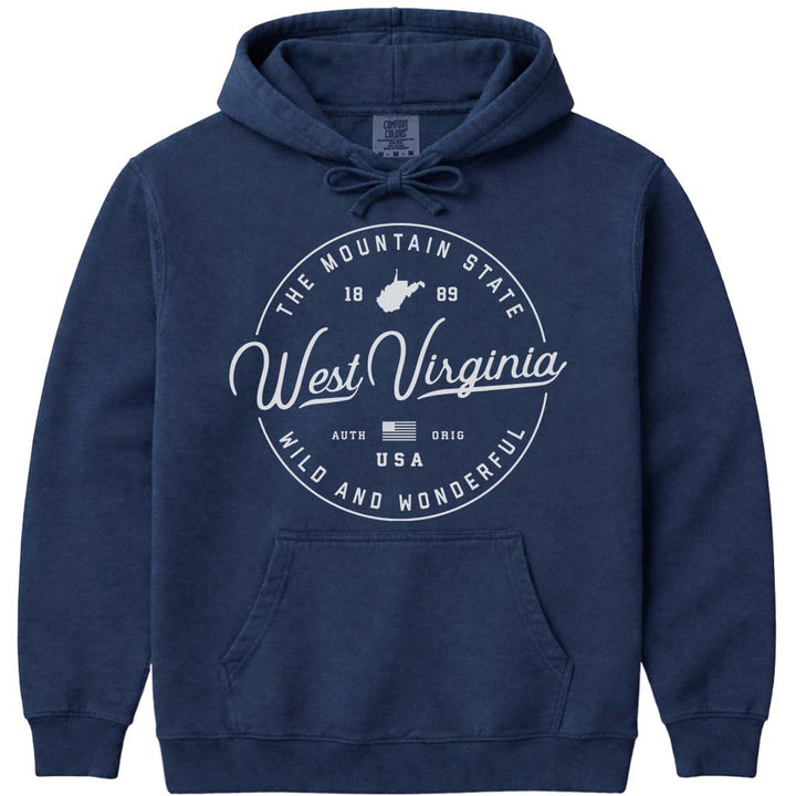 State of West Virginia Hoodie Sweatshirt - Navy