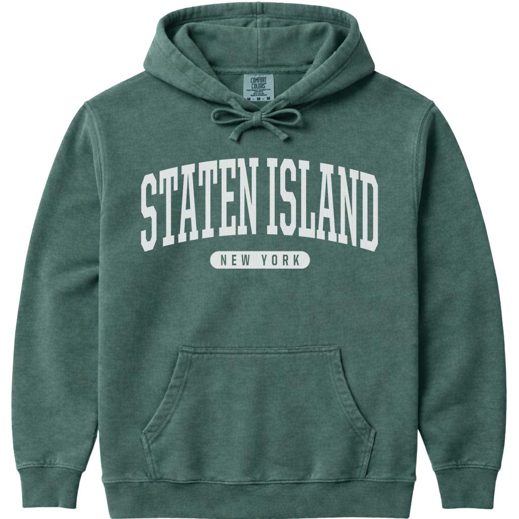 Staten Island New York Hoodie - Blue Spruce