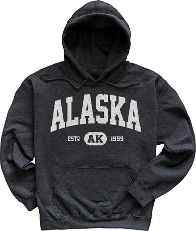 Dark Heather Grey State of Alaska Hoodie