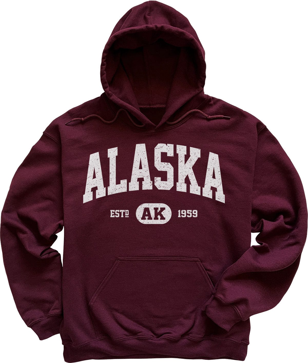 Maroon State of Alaska Hoodie