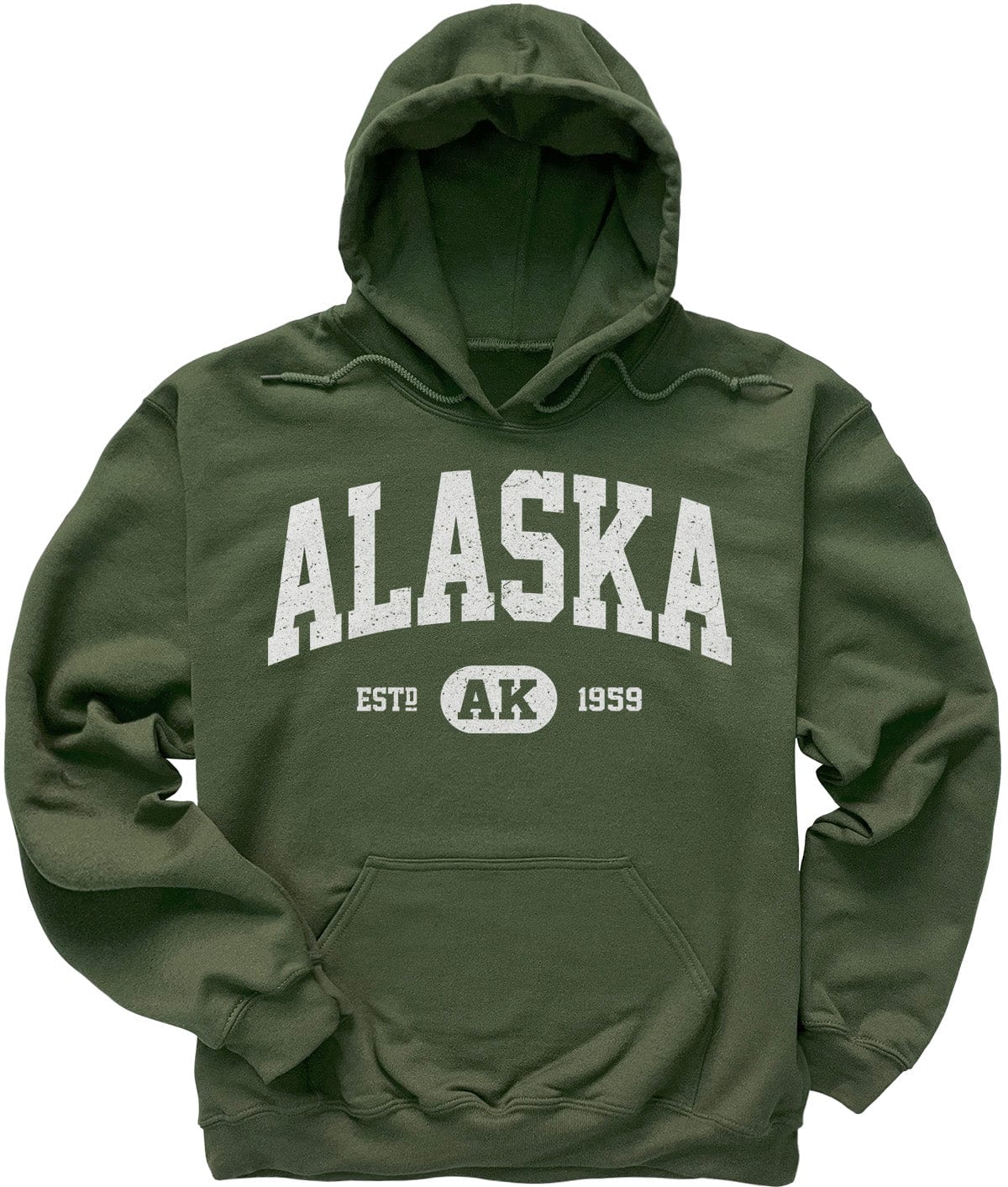 Military Green State of Alaska Hoodie