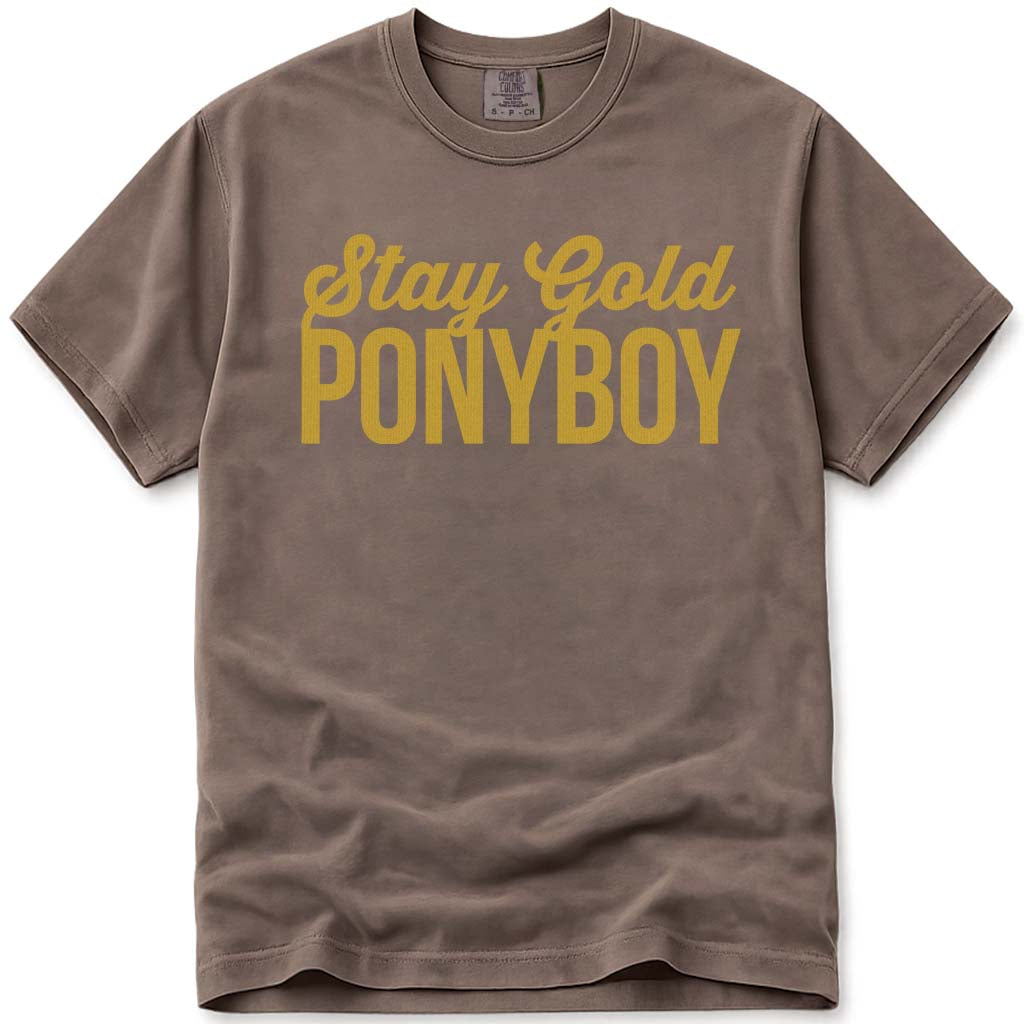 Stay Gold Ponyboy T Shirt Retro 80s Movie The Outsiders Shirt - Espresso