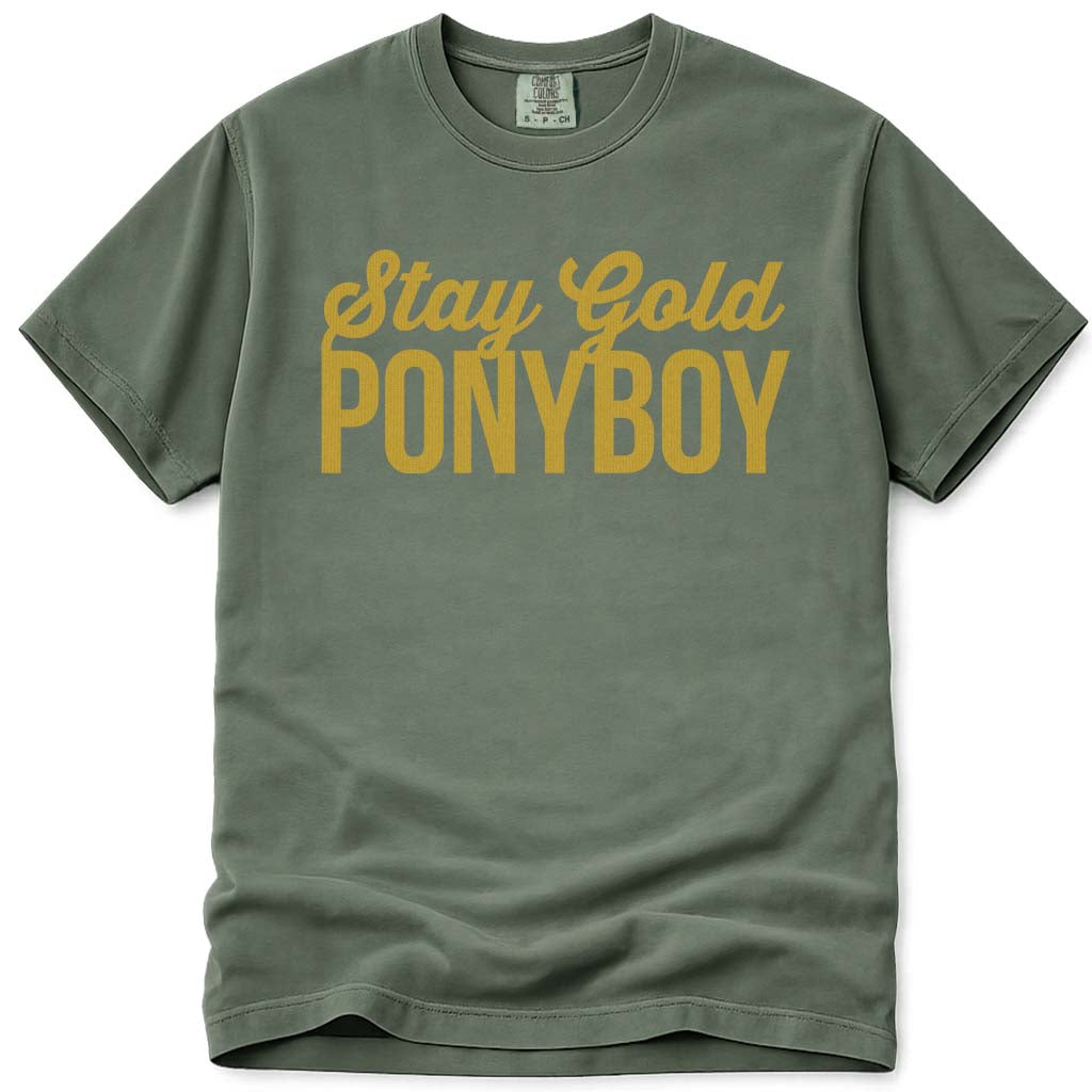 Stay Gold Ponyboy T Shirt Retro 80s Movie The Outsiders Shirt - Moss