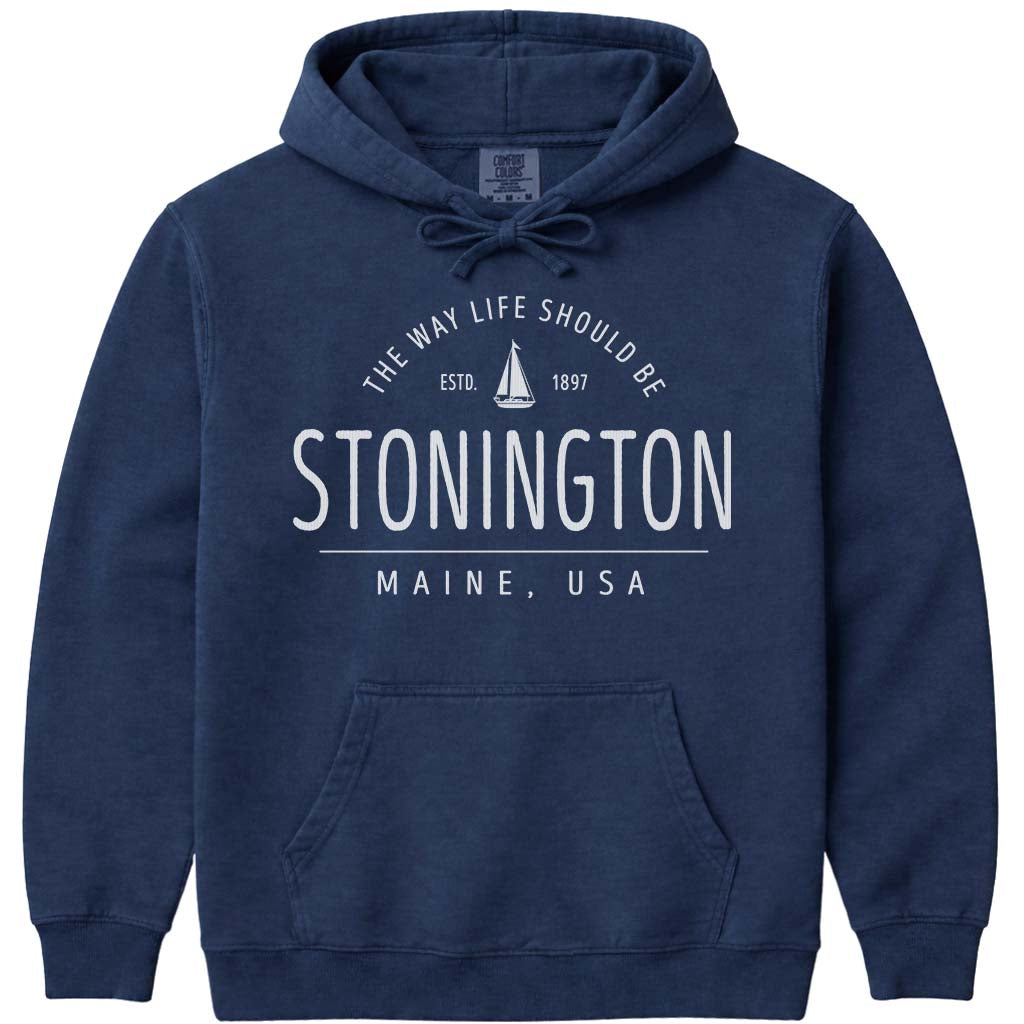 Stonington Sailboat Sweatshirt - Navy