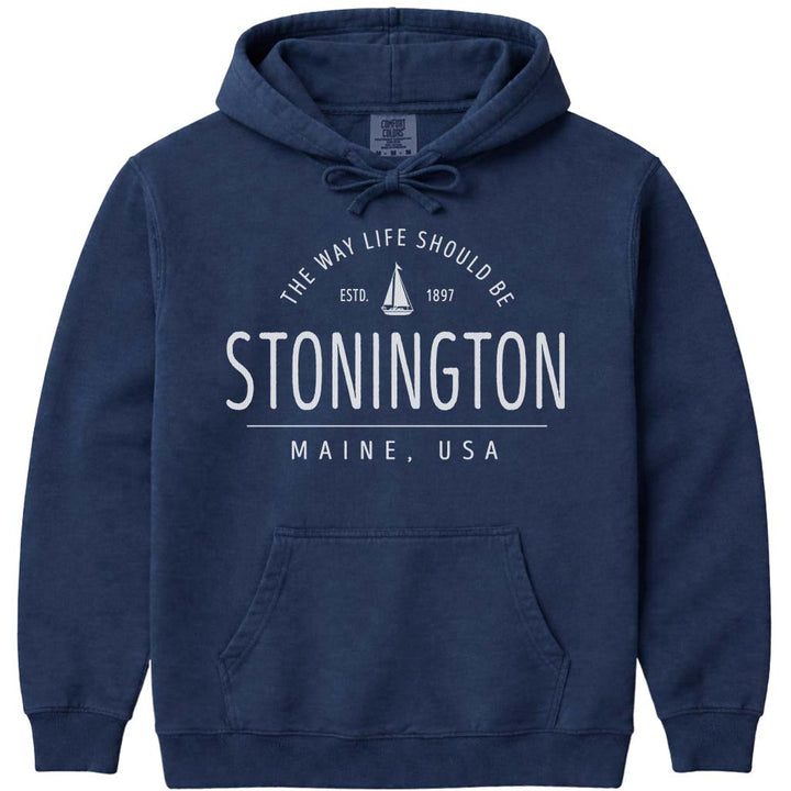 Stonington Sailboat Sweatshirt - Navy