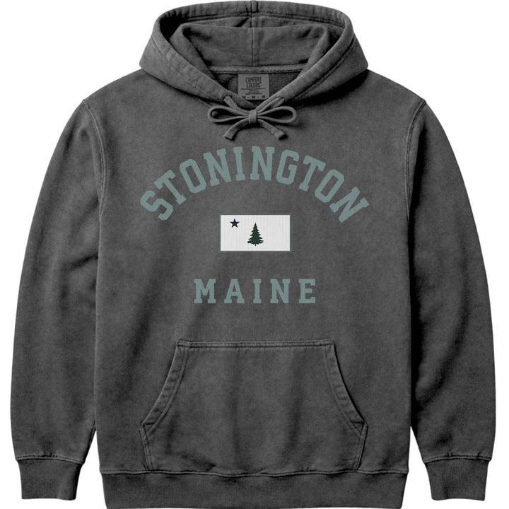 Stonington Maine Flag Sweatshirt - Pepper
