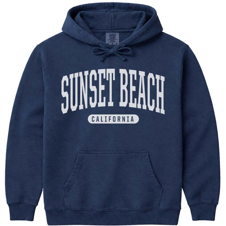 Sunset Beach California Hoodie - Navy