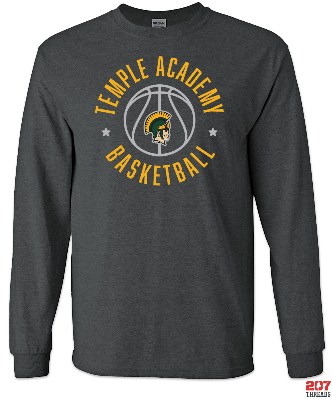 Temple Academy Basketball Circle Logo Long Sleeve Shirt